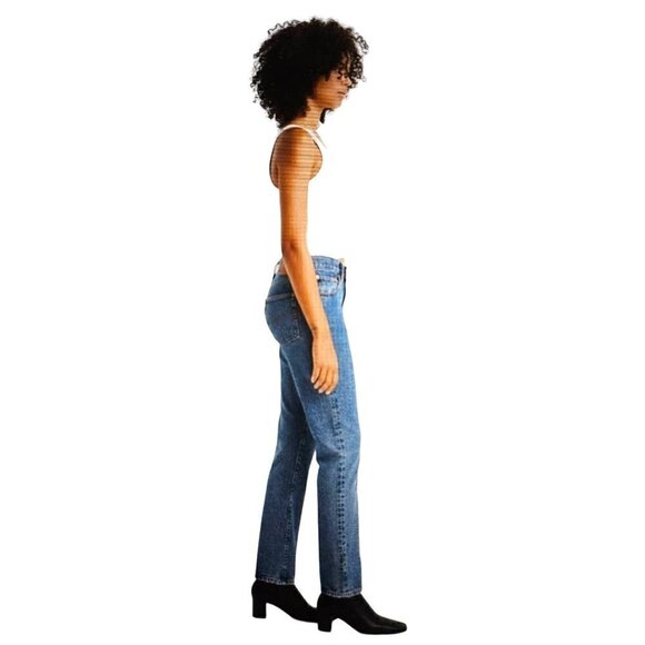 Levis 501 Original Fit Womens Sz 31 Button Fly Straight Leg High Rise Blue - Picture 2 of 13